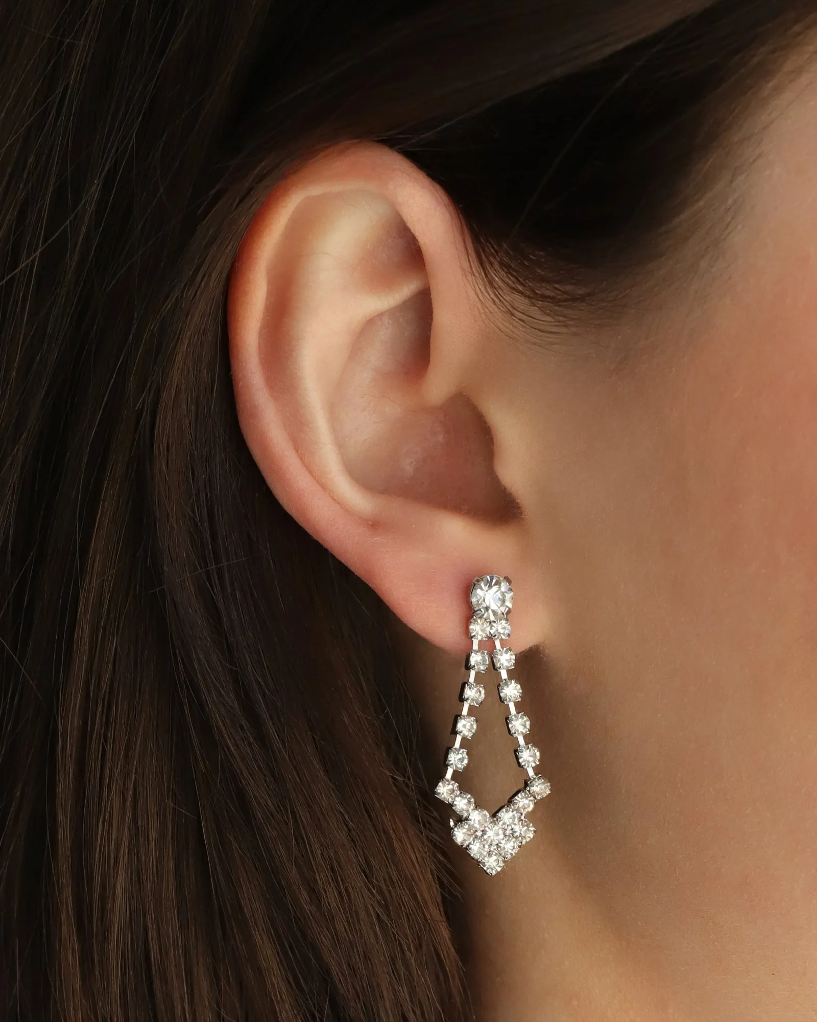 Chevron Crystal Drop Earrings sold by Blue Ruby product image thumbnail 2