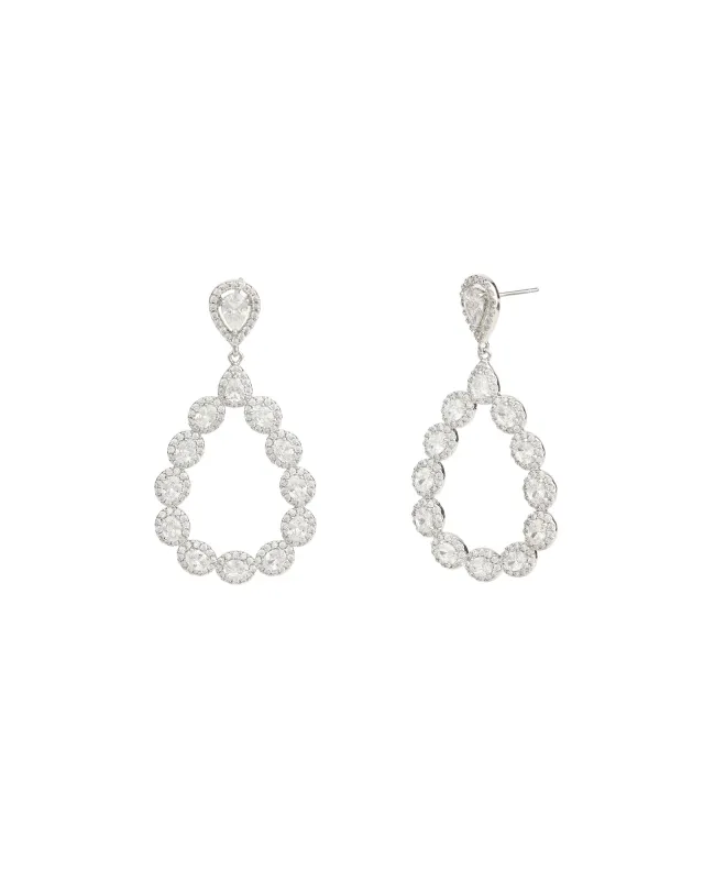 Open Teardrop CZ Earrings sold by Blue Ruby