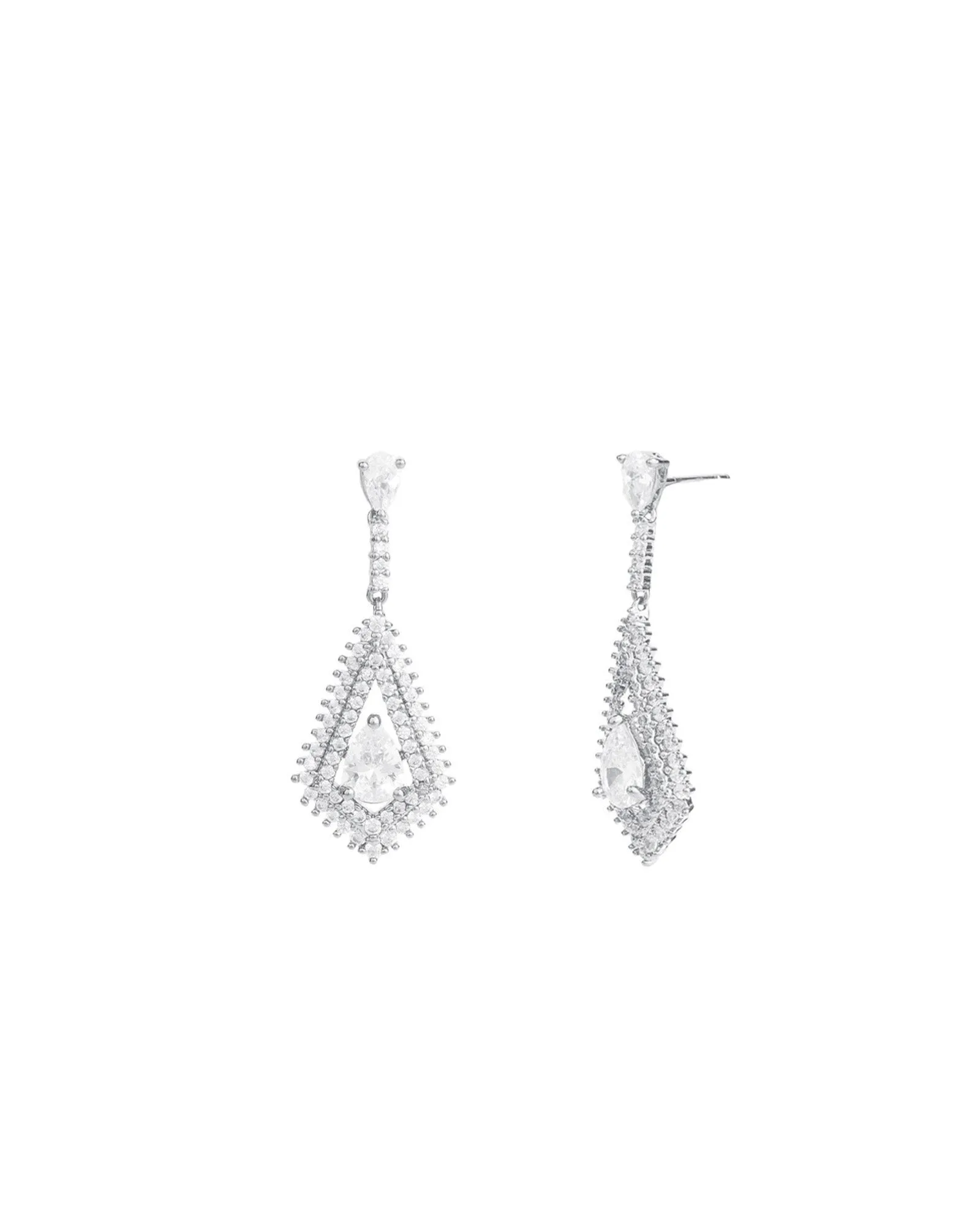 Diamond Teardrop Drop Earrings sold by Blue Ruby