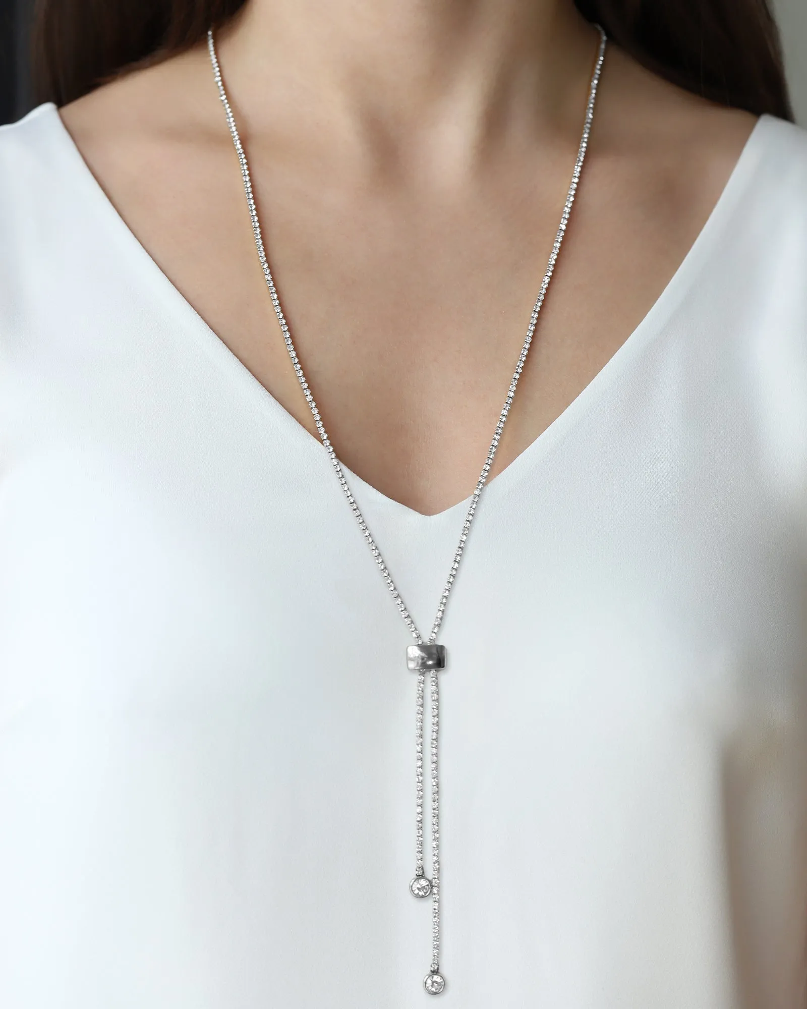 1 Row Crystal Slider Lariat sold by Blue Ruby product image thumbnail 2