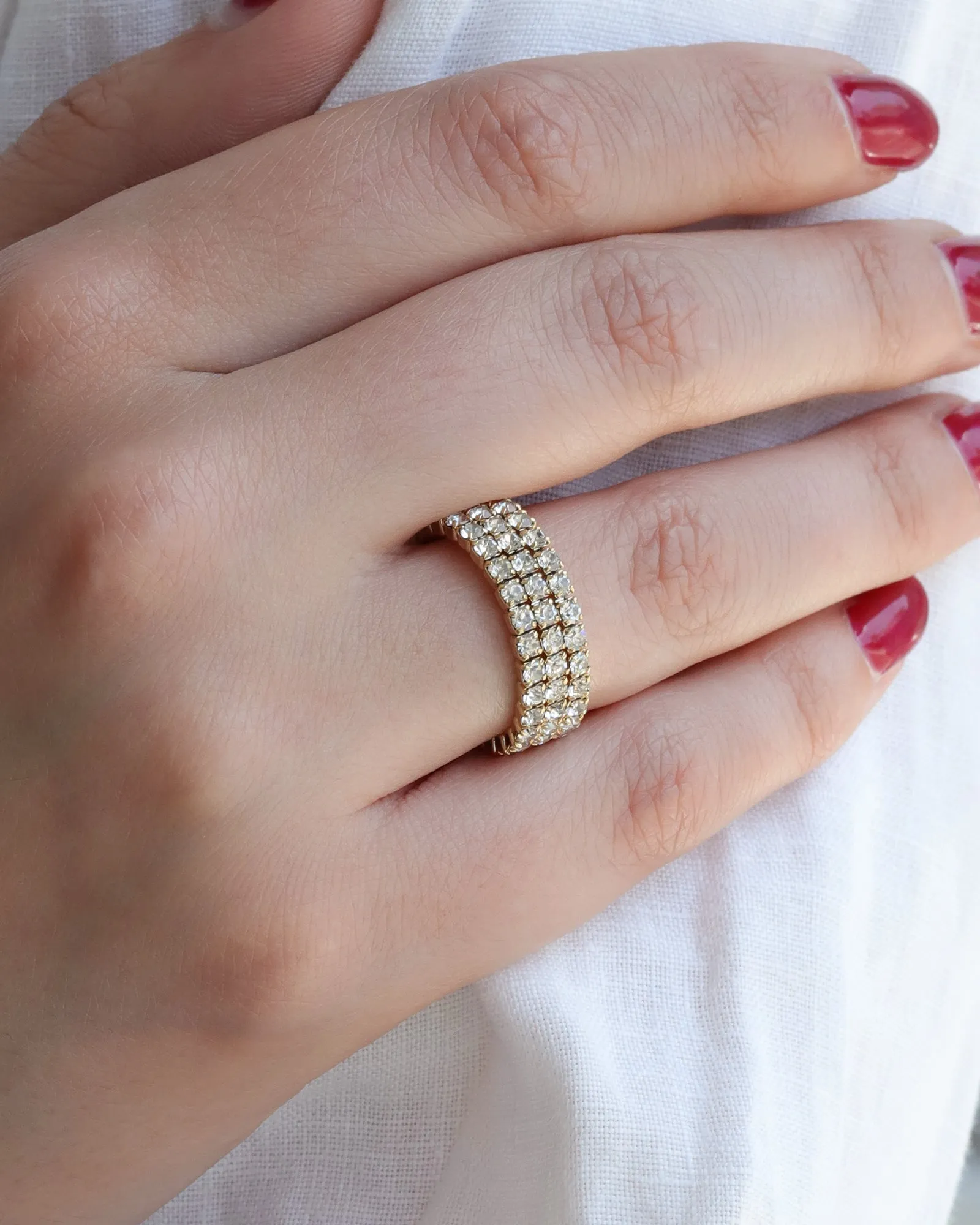 3 Row Coil Crystal Ring sold by Blue Ruby product image thumbnail 2