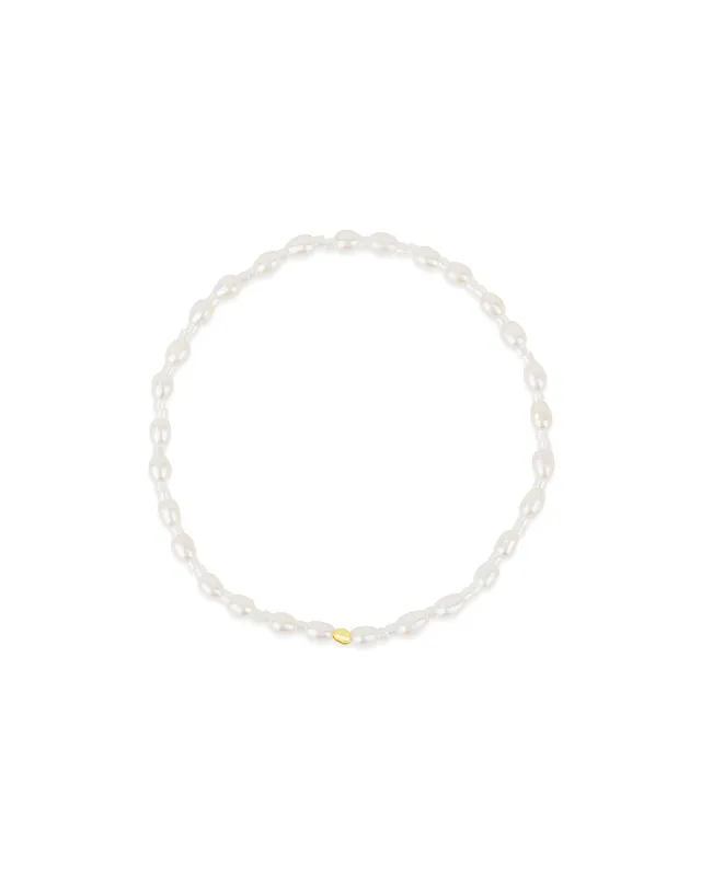 Oval Pearl Miyuki Bracelet | 3mm sold by Blue Ruby