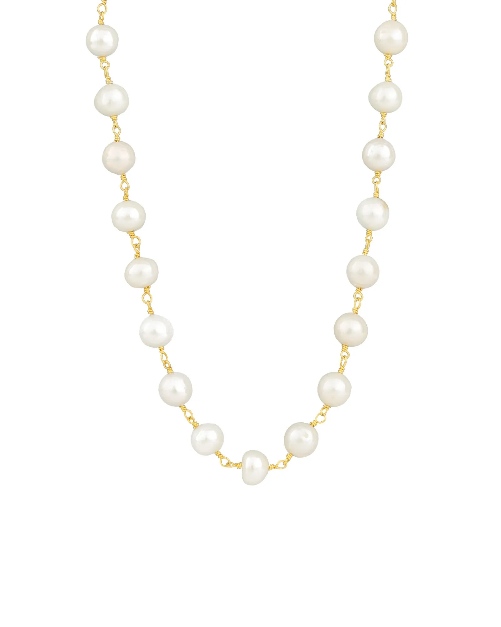 Wire Wrapped Pearl Necklace sold by Blue Ruby