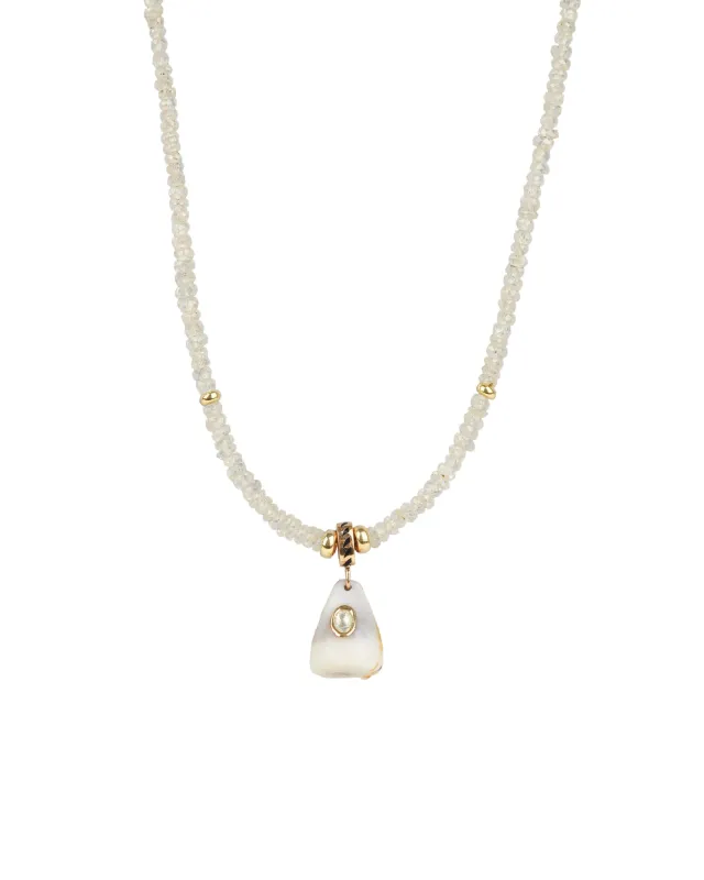 Shell Charm Beaded Necklace sold by Blue Ruby