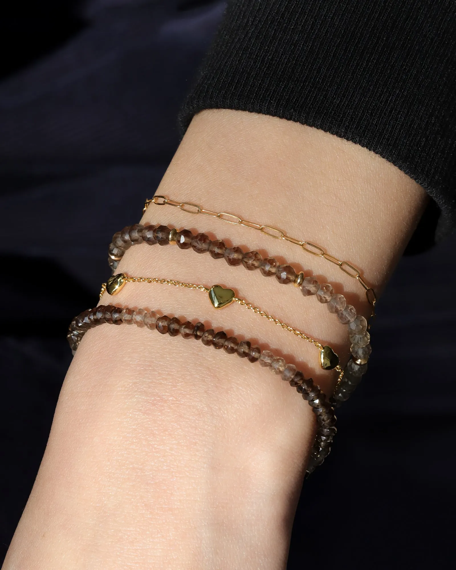 Smoky Quartz Beaded Bracelet | 4.5mm sold by Blue Ruby product image thumbnail 2