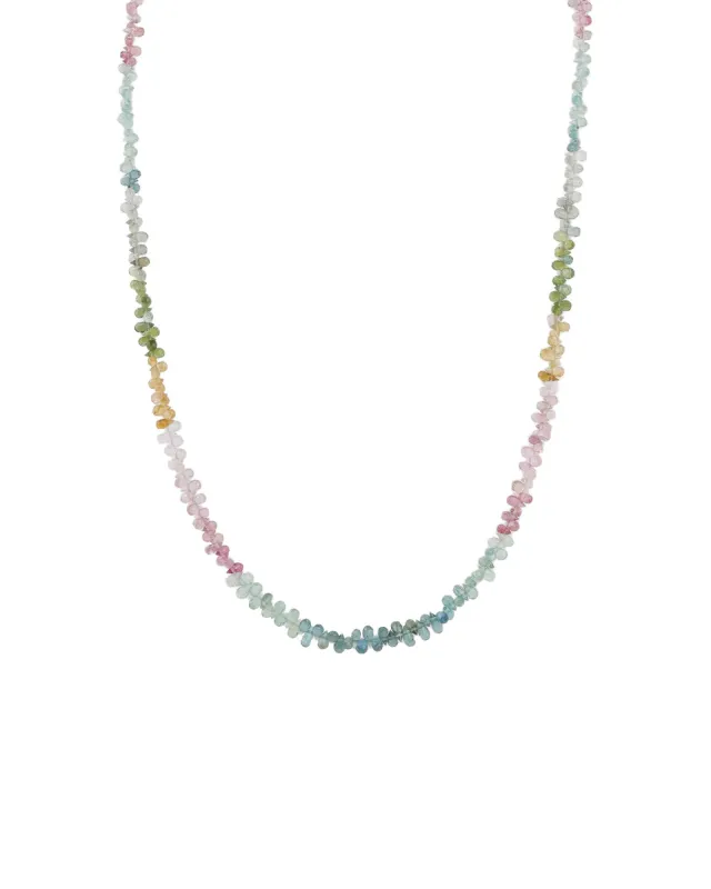 Mixed Tourmaline Beaded Teardrop Necklace sold by Blue Ruby