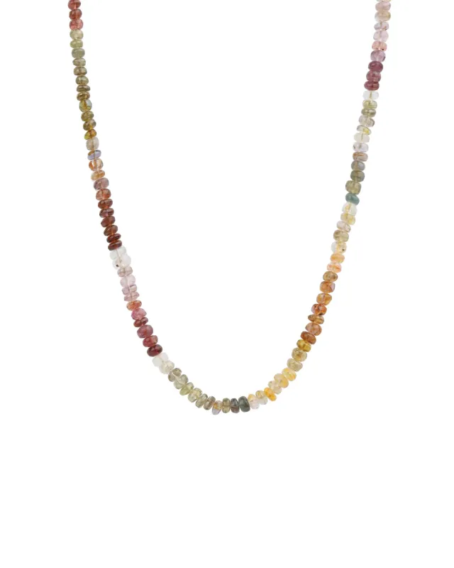 Autumn Mix Spinel Beaded Necklace | 3mm sold by Blue Ruby