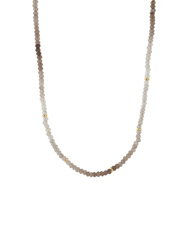 Smoky Quartz Beaded Necklace | 4mm sold by Blue Ruby