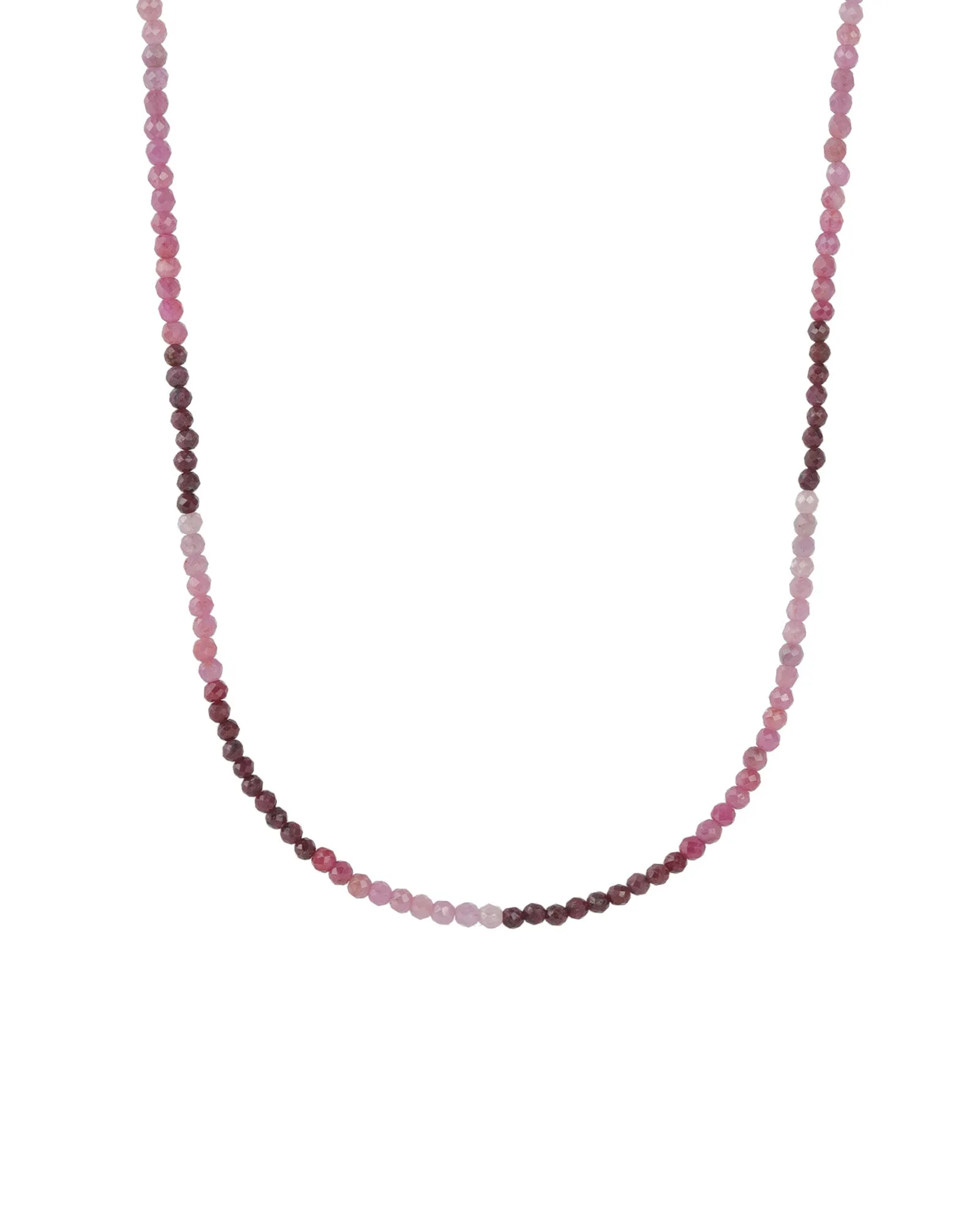 Ruby Mix Beaded Necklace | 3mm sold by Blue Ruby