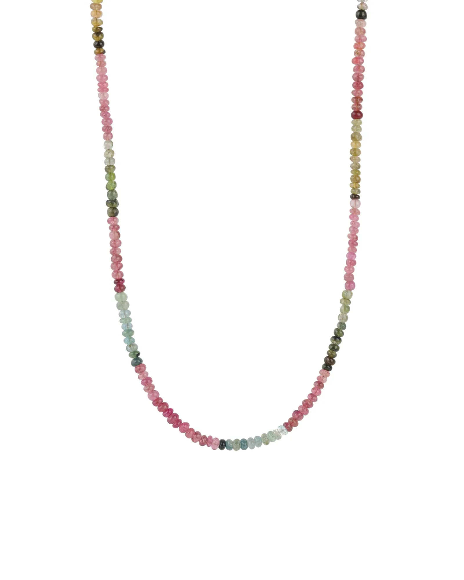 Pink & Green Tourmaline Beaded Necklace | 3.5mm sold by Blue Ruby