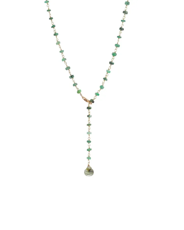 Gemstone Chain Lariat Necklace sold by Blue Ruby