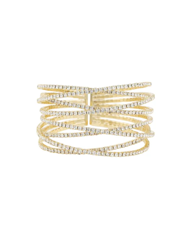 8 Row Crystal Cuff sold by Blue Ruby