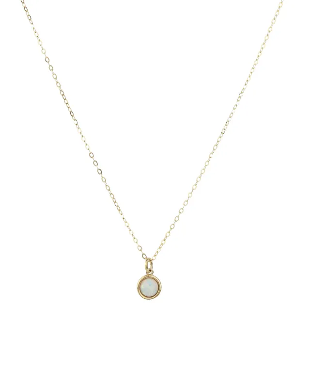 Bezel Opal Pendant Necklace sold by Blue Ruby
