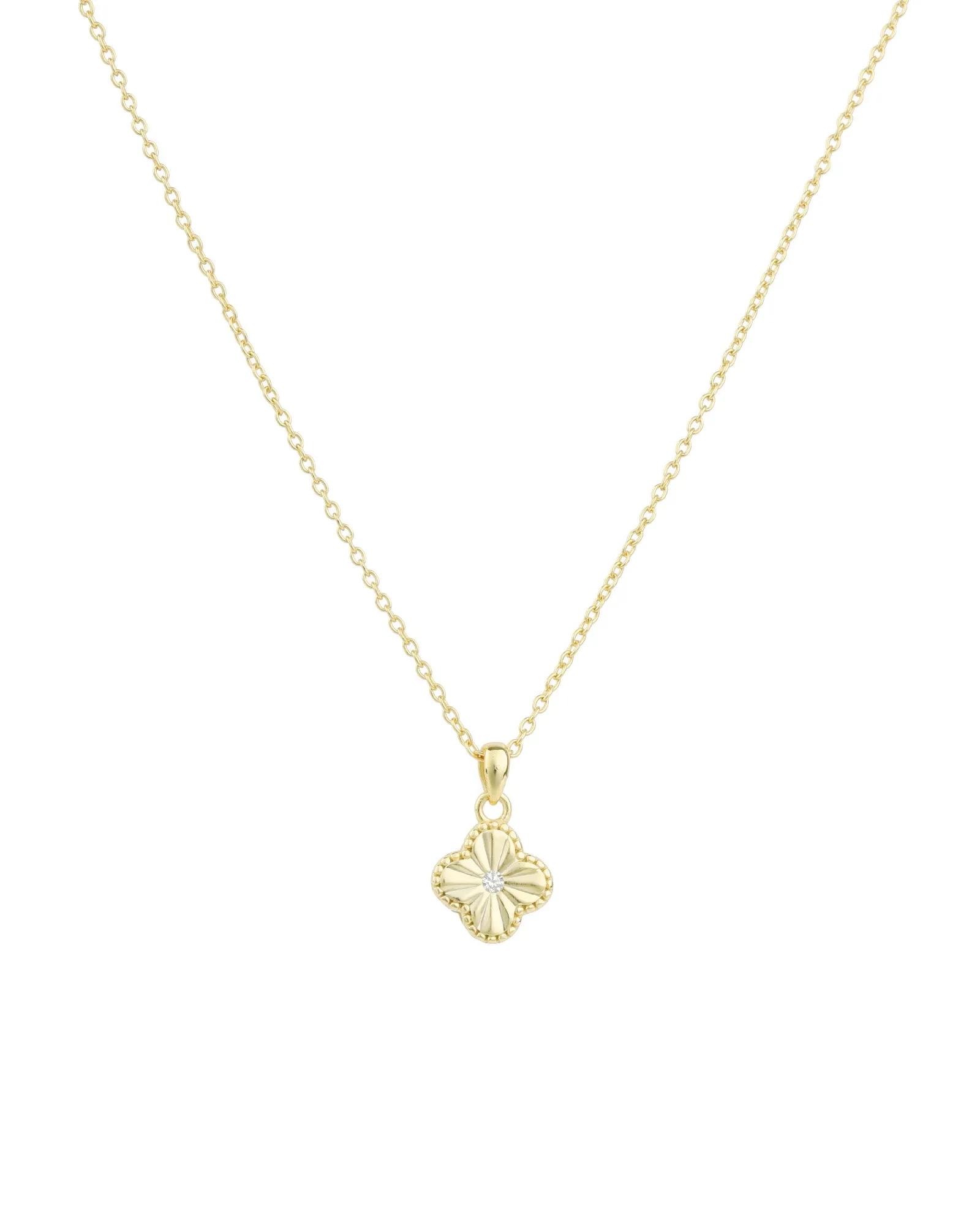 Clover Single CZ Necklace sold by Blue Ruby