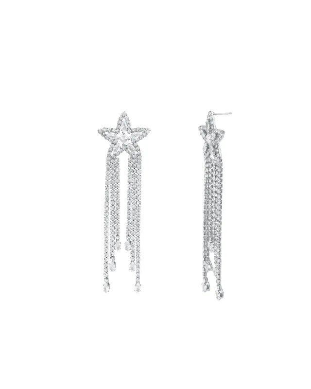 Star CZ Tassel Earrings sold by Blue Ruby
