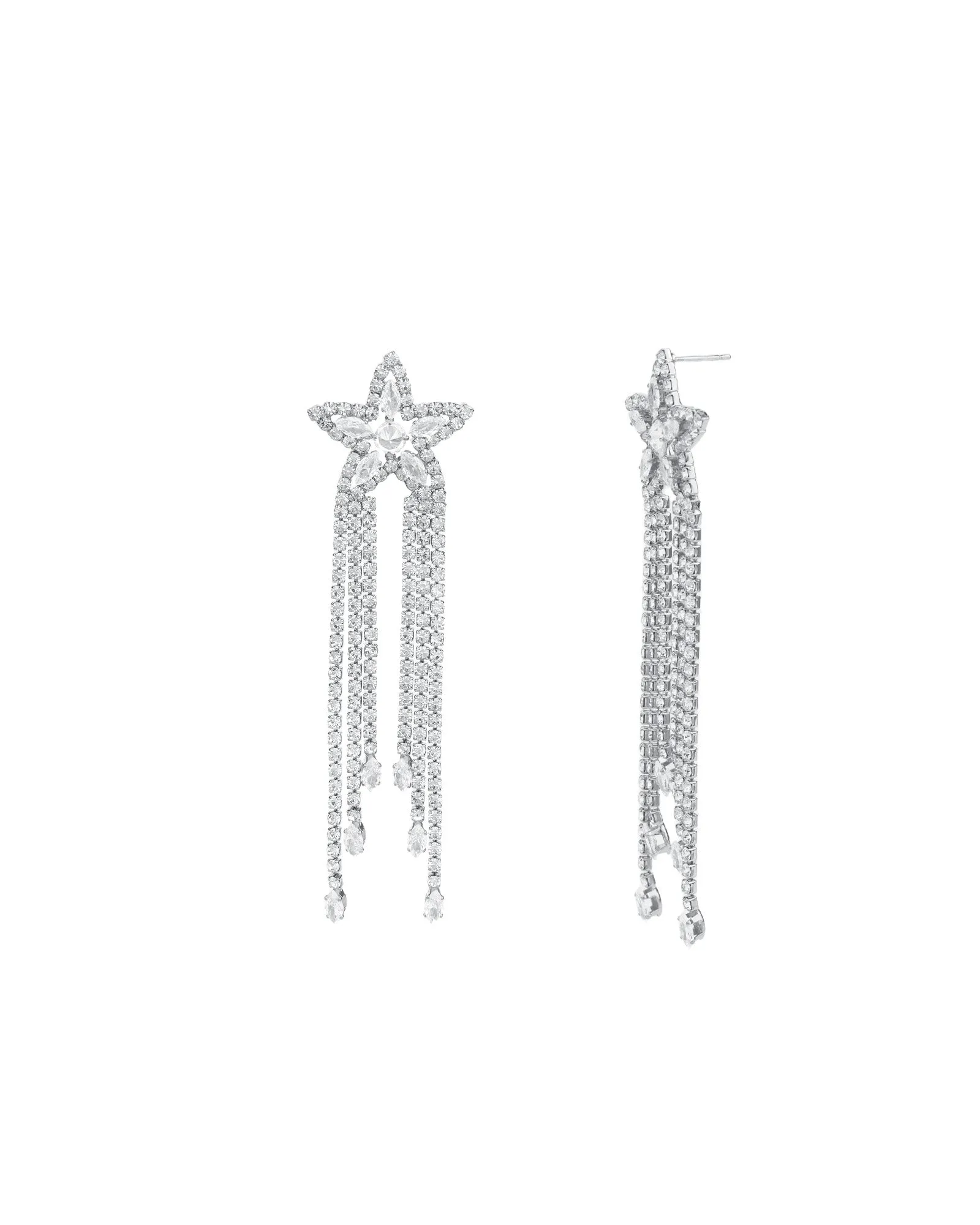 Star CZ Tassel Earrings sold by Blue Ruby