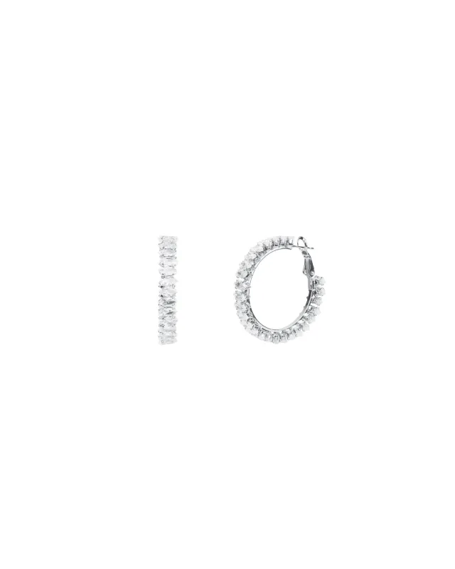 Marquise CZ Hoops | 35mm sold by Blue Ruby