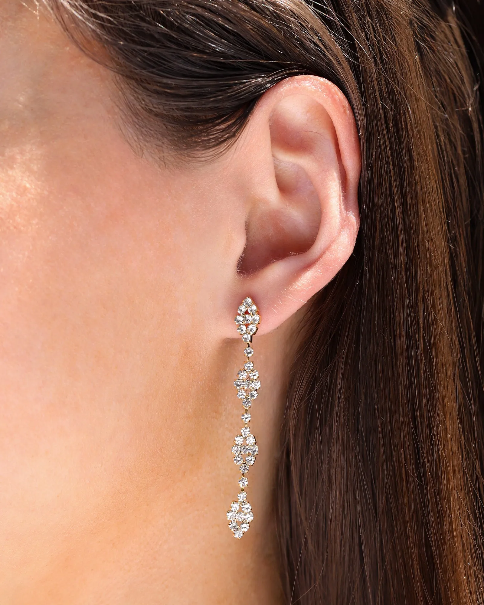 Crystal Marquise Cluster Drop Earrings sold by Blue Ruby product image thumbnail 2