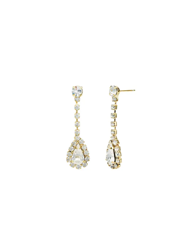 CZ Teardrop Halo Drop Earrings sold by Blue Ruby
