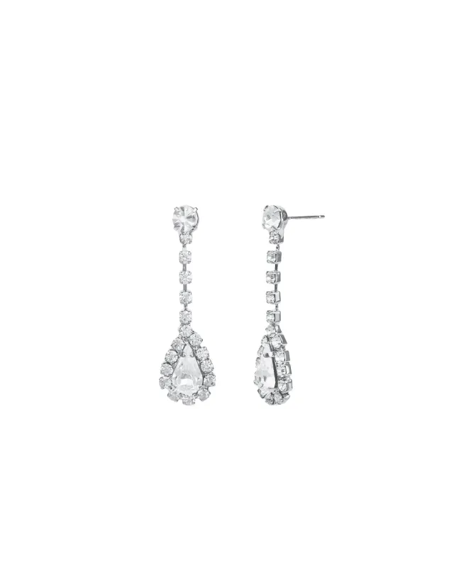 CZ Teardrop Halo Drop Earrings sold by Blue Ruby