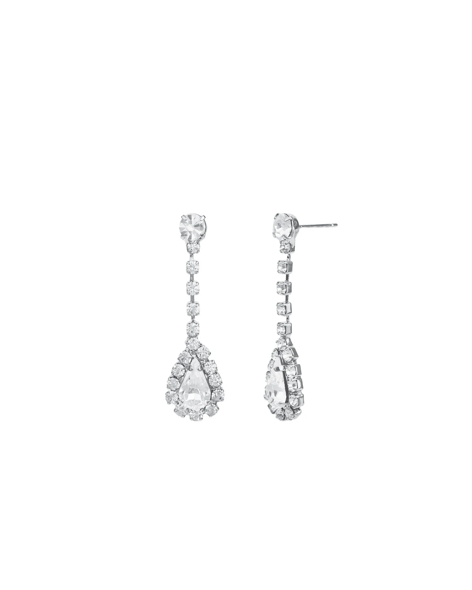 CZ Teardrop Halo Drop Earrings sold by Blue Ruby