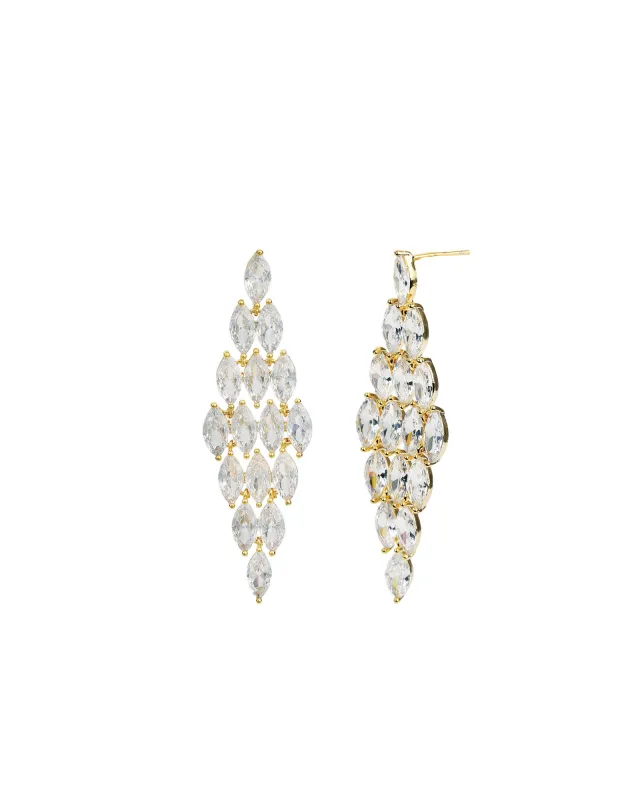 Marquise CZ Chandelier Earrings sold by Blue Ruby