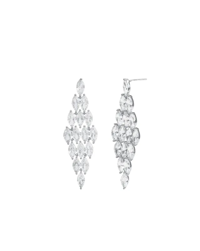 Marquise CZ Chandelier Earrings sold by Blue Ruby
