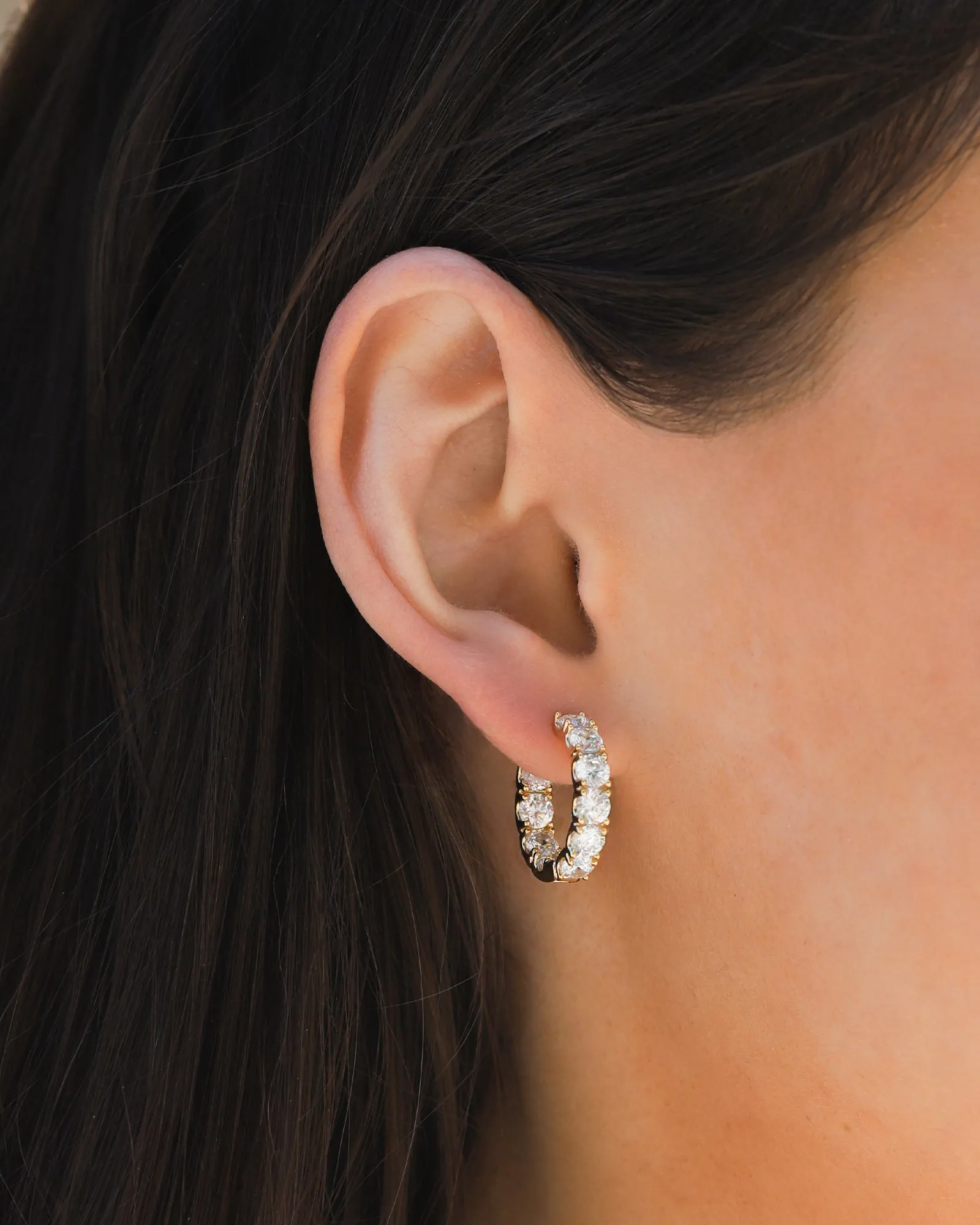 Double Vision CZ Huggies | 20mm sold by Blue Ruby product image thumbnail 2