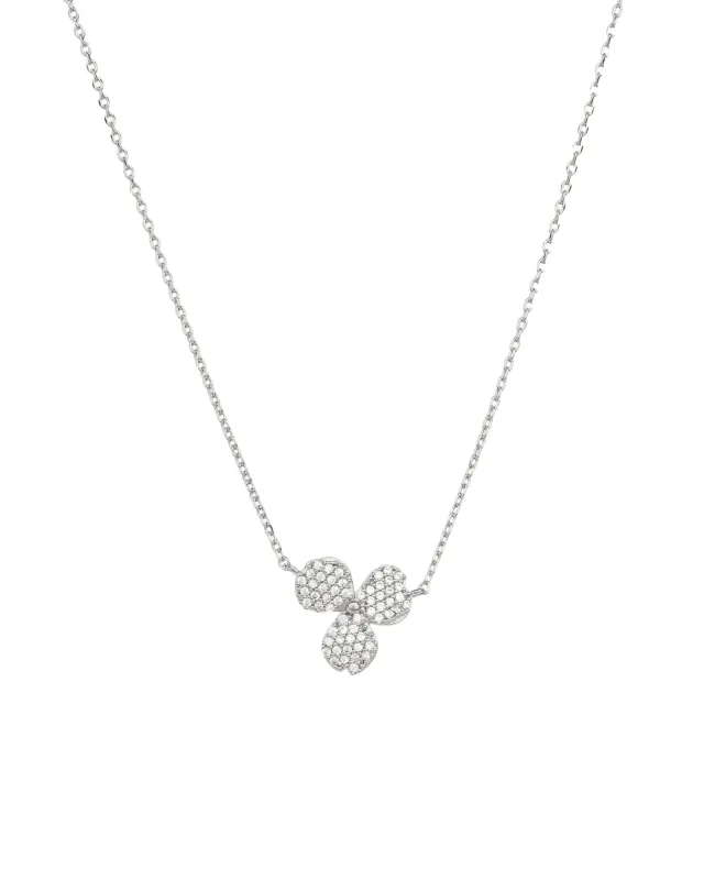 3 Petal Pavé Necklace sold by Blue Ruby