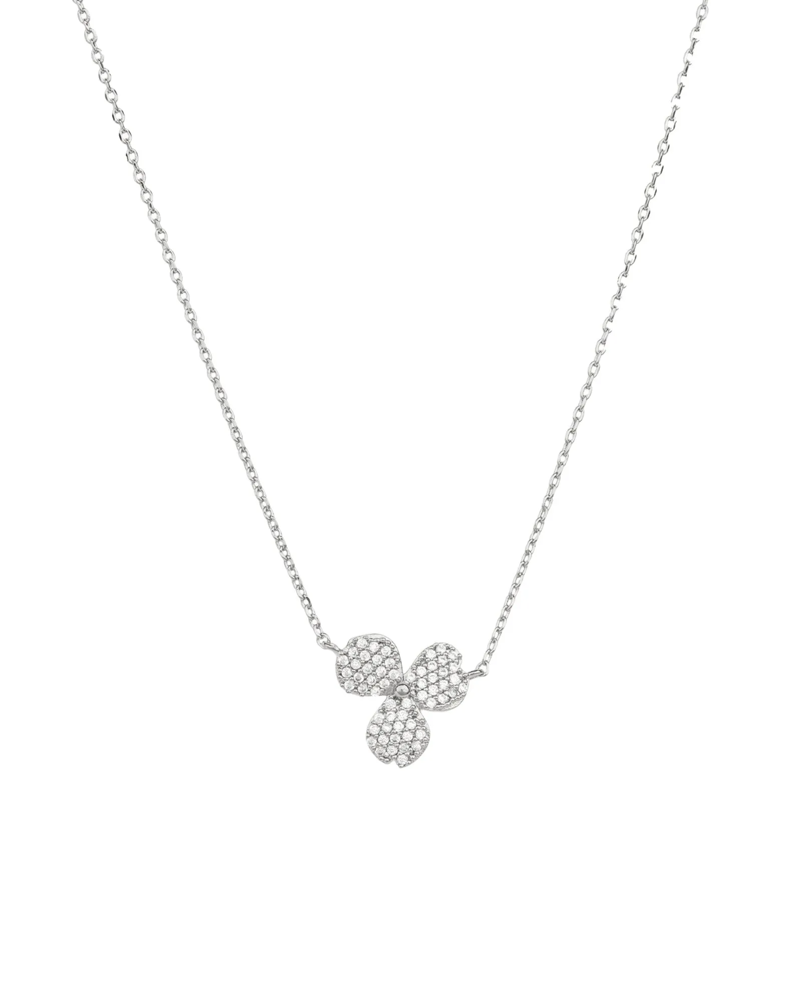 3 Petal Pavé Necklace sold by Blue Ruby