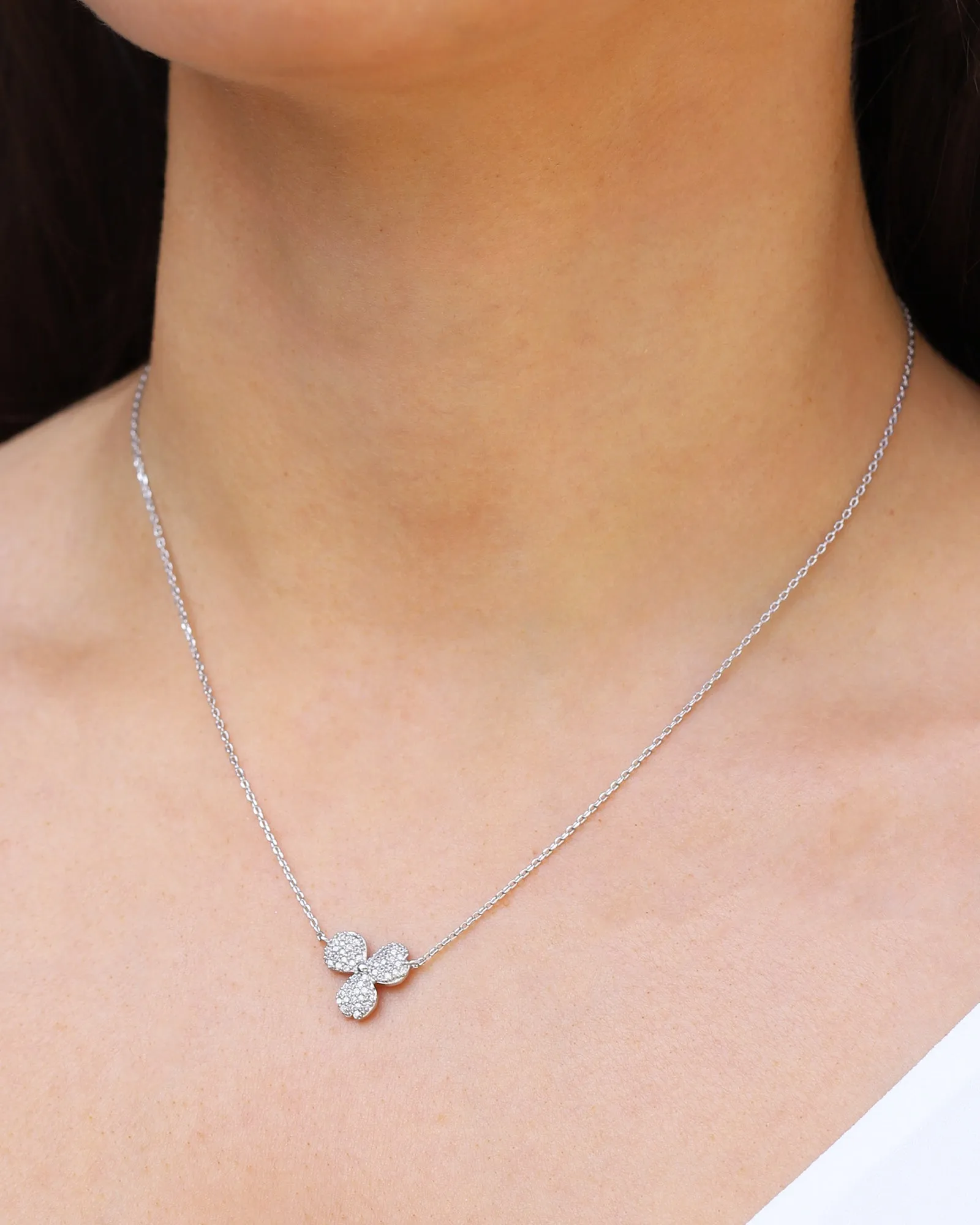 3 Petal Pavé Necklace sold by Blue Ruby product image thumbnail 2