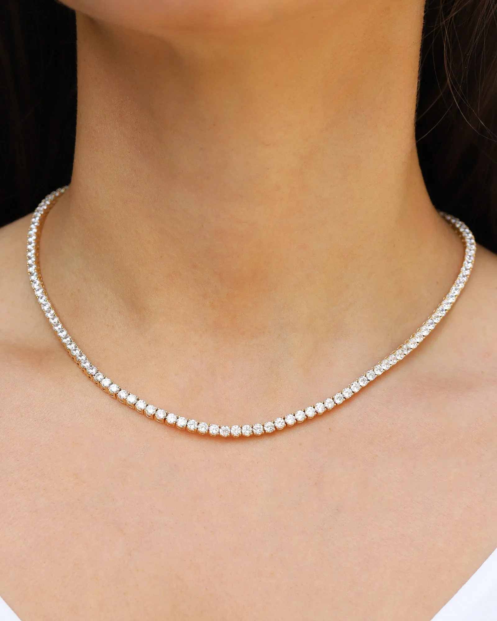 Tennis CZ Necklace | 4mm sold by Blue Ruby product image thumbnail 2