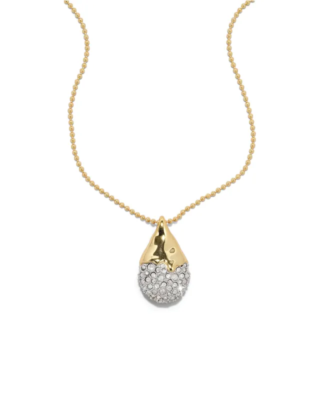 Solanales Crystal Pavé Teardrop Necklace sold by Blue Ruby