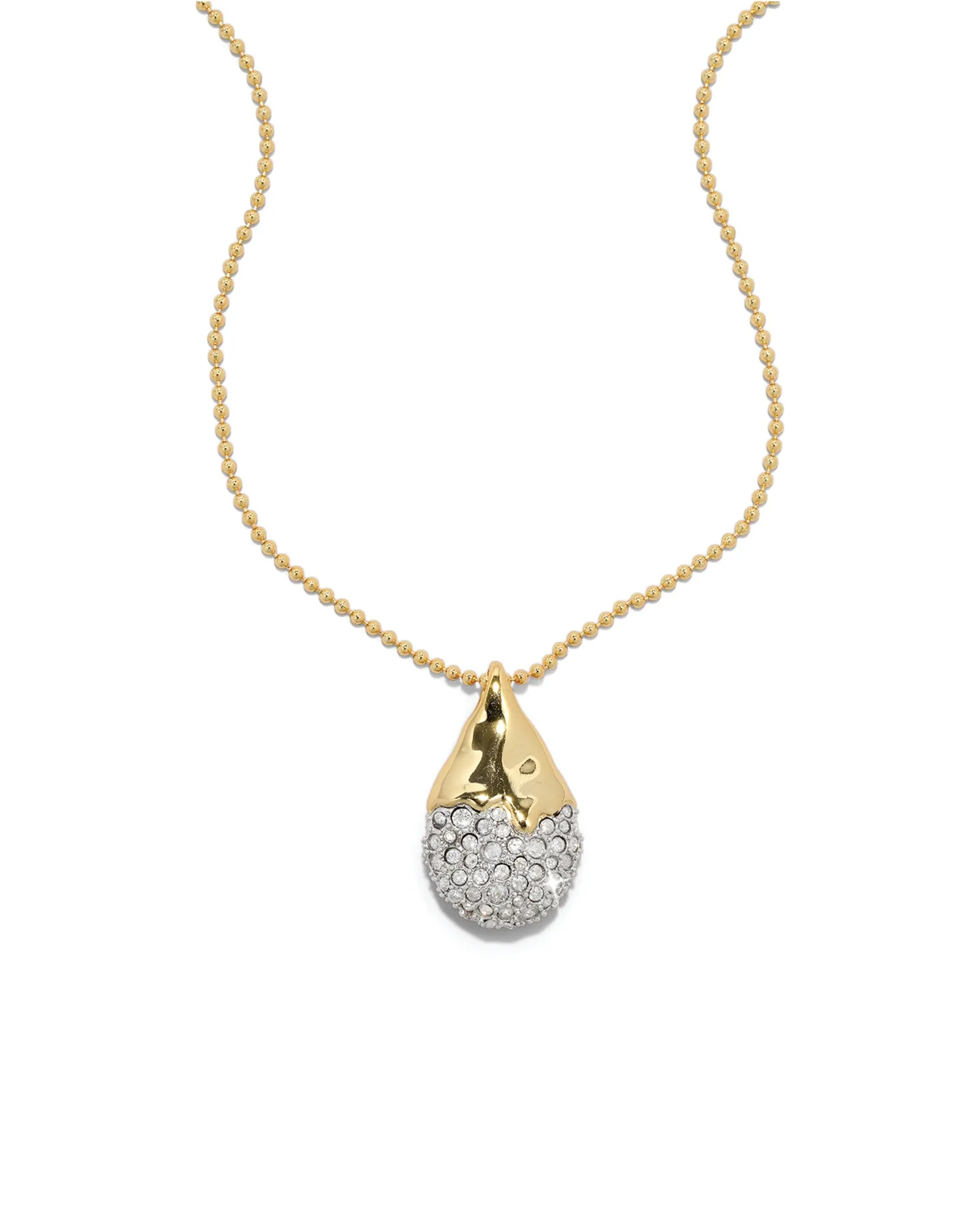 Solanales Crystal Pavé Teardrop Necklace sold by Blue Ruby