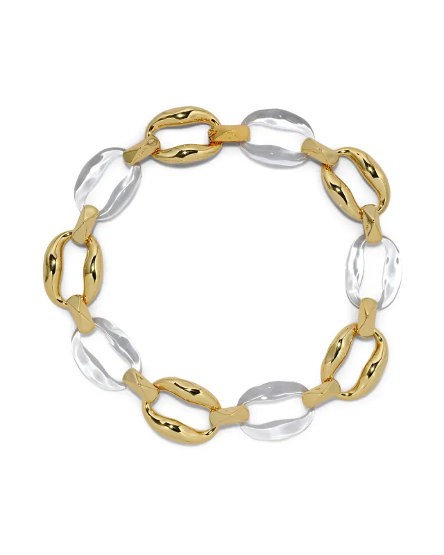 Liquid Lucite  Link Necklace sold by Blue Ruby