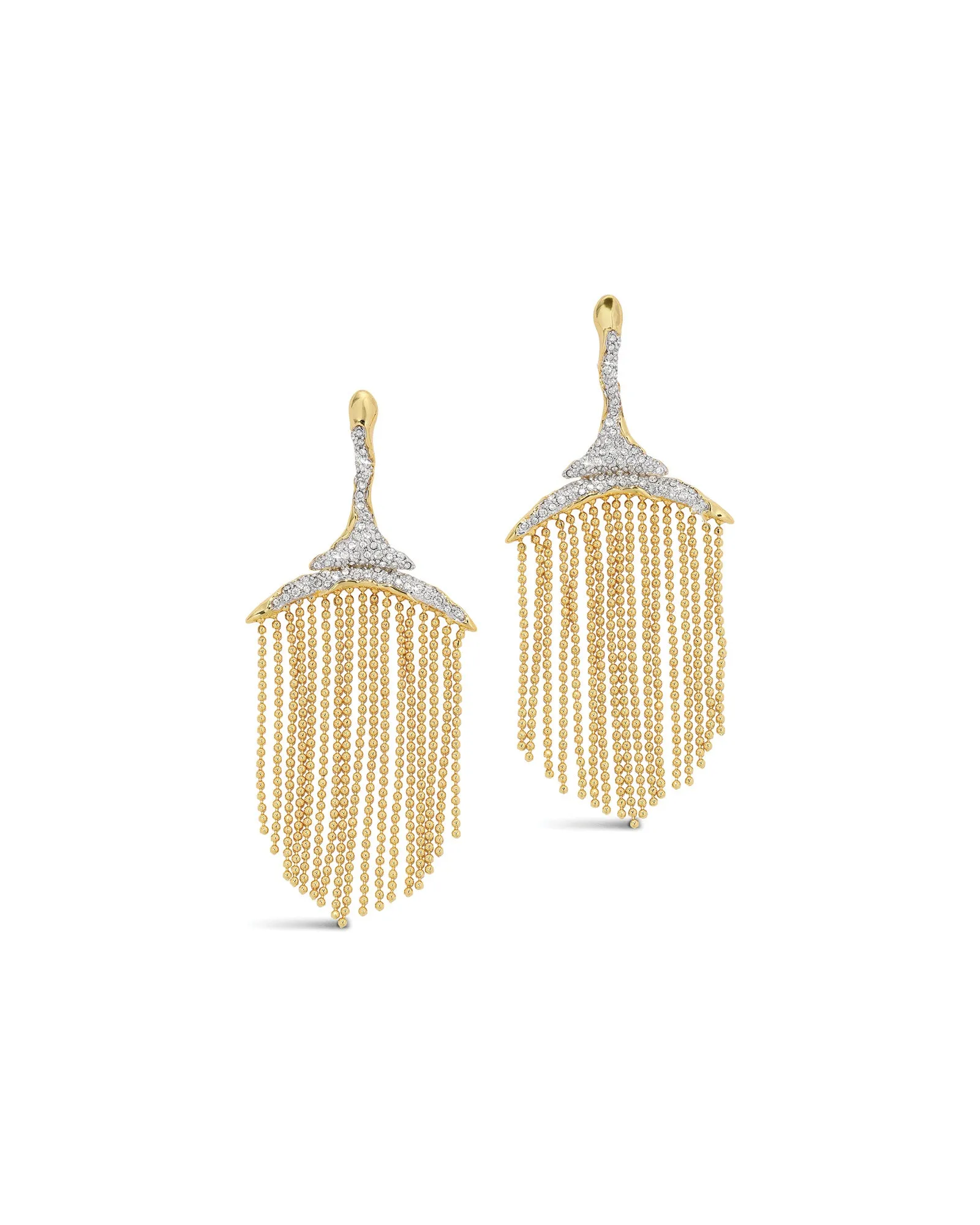 Solanales Crystal Fringe Chandelier Earring sold by Blue Ruby
