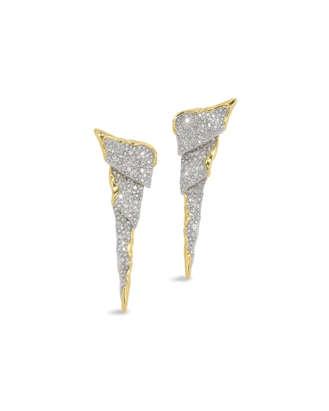 Solanales Crystal Cascade Post Earrings made by Alexis Bittar