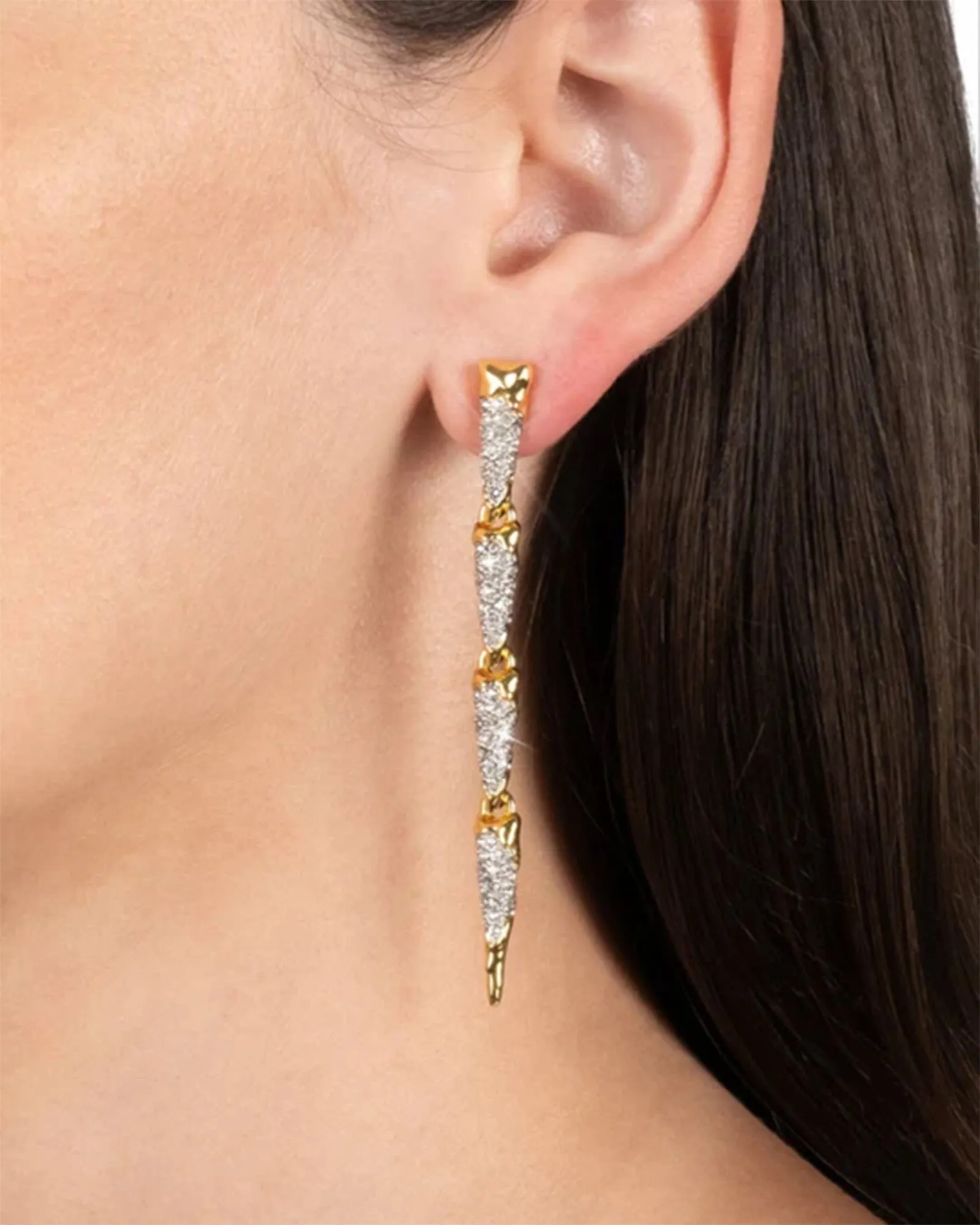 Solanales Crystal Spear Linear Earrings sold by Blue Ruby product image thumbnail 2
