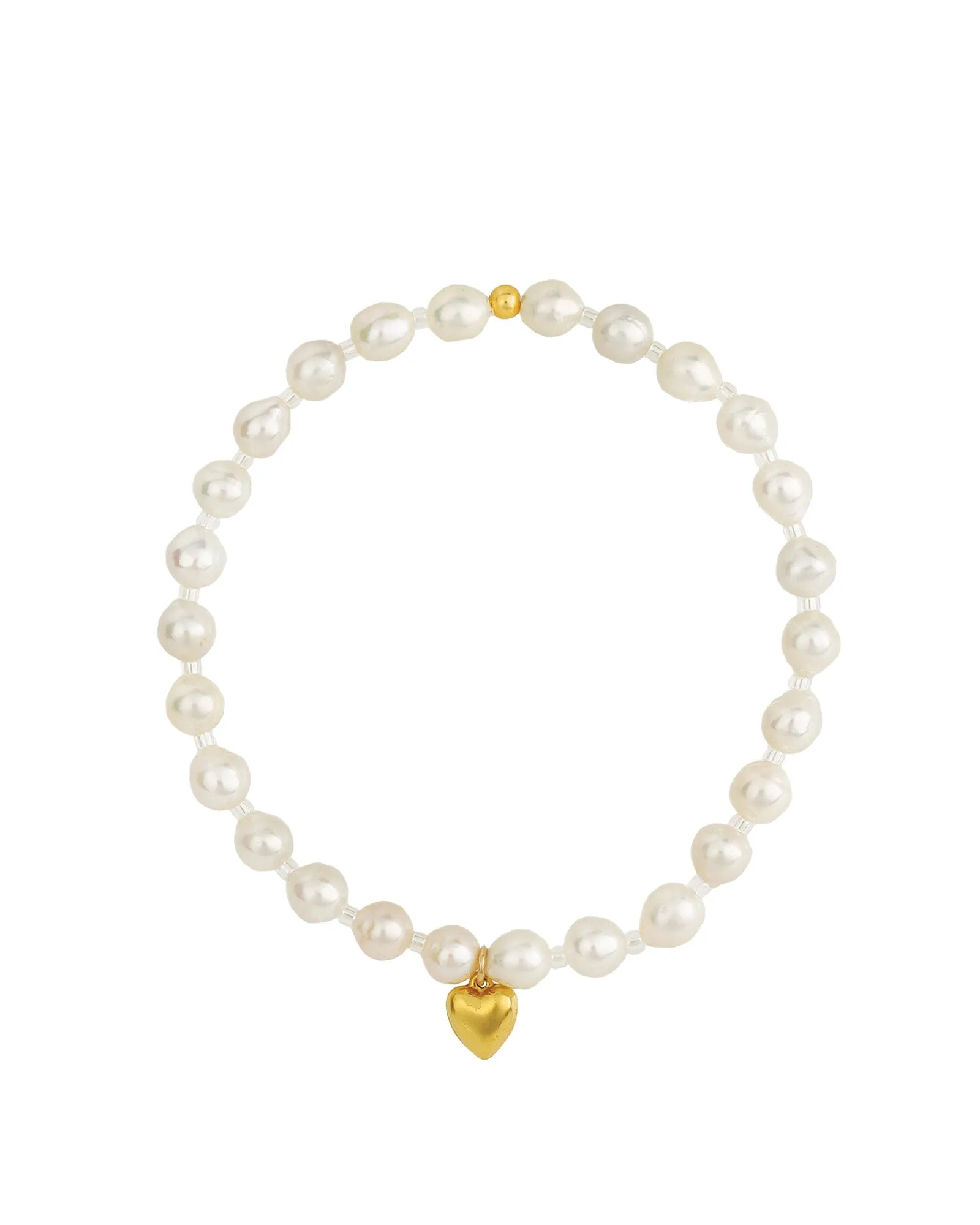Pearl Miyuki Heart Drop Bracelet | 5mm sold by Blue Ruby