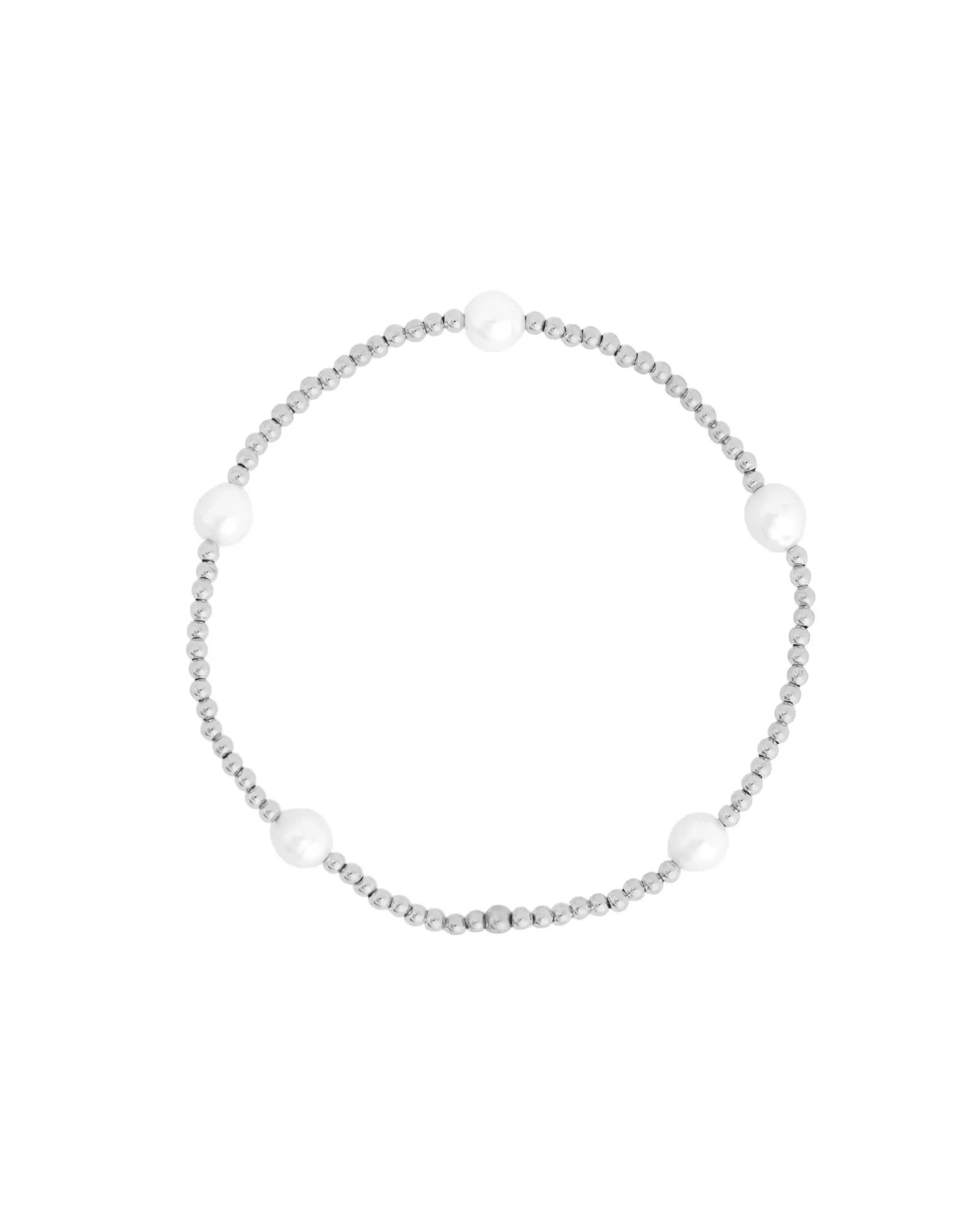 Beaded Station Small Pearl Bracelet | 2mm sold by Blue Ruby