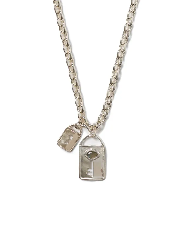 Double Lock Charm Necklace sold by Blue Ruby