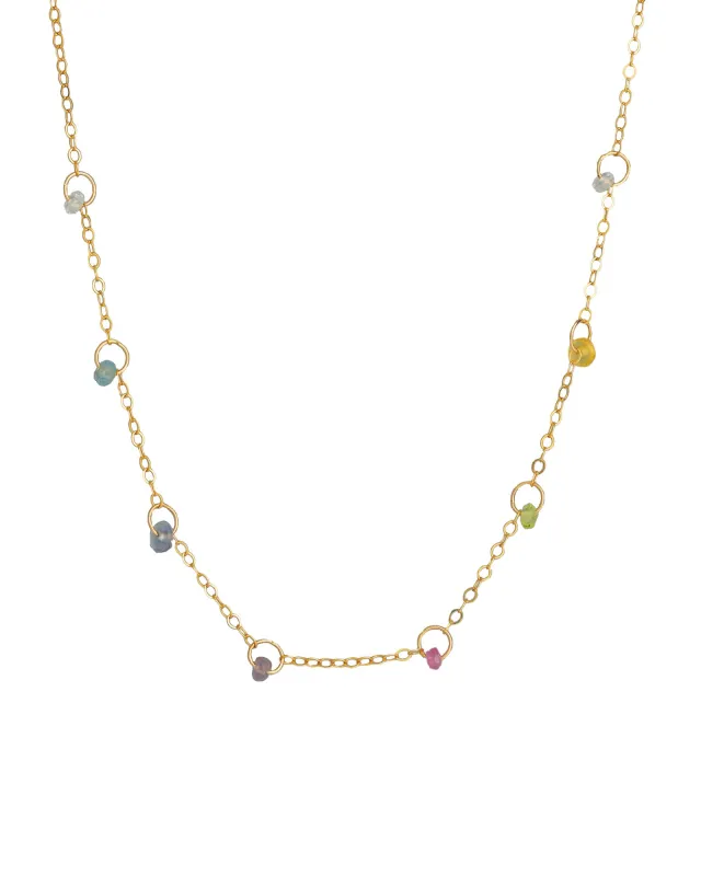 Floating Stone Station Necklace sold by Blue Ruby