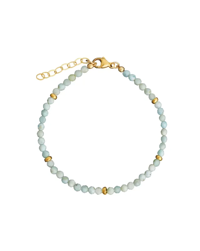 Larimar Beaded Bracelet | 3mm sold by Blue Ruby
