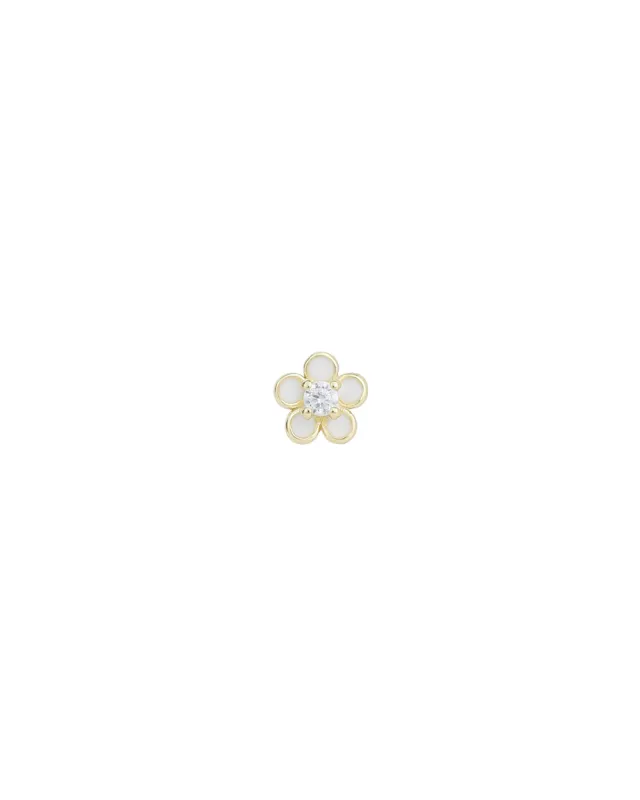 Daisy Stone Enamel Stud sold by Blue Ruby