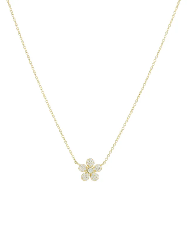 Flower Pavé Necklace sold by Blue Ruby