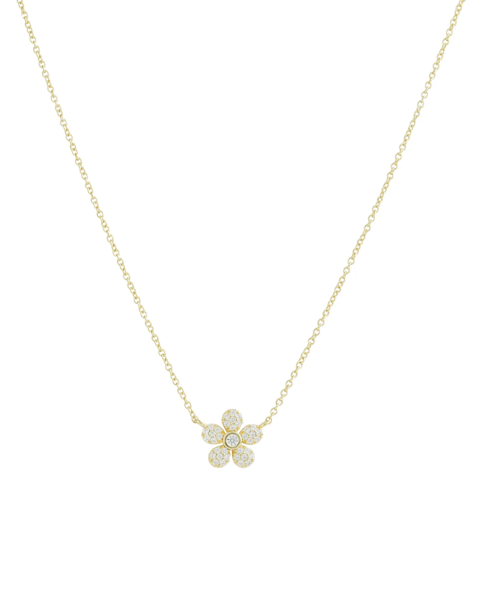 Flower Pavé Necklace sold by Blue Ruby