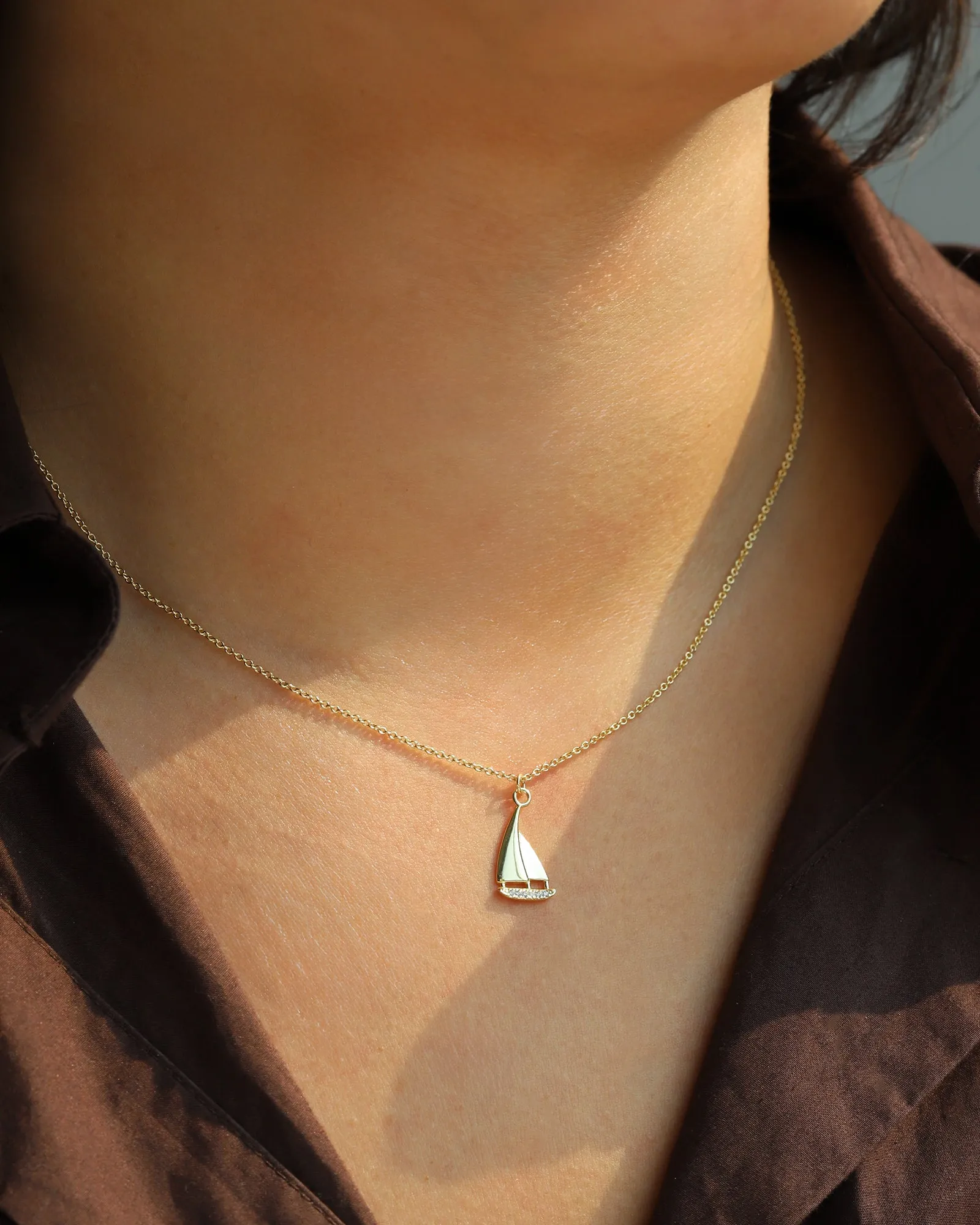 Sailboat Pavé Necklace sold by Blue Ruby product image thumbnail 2