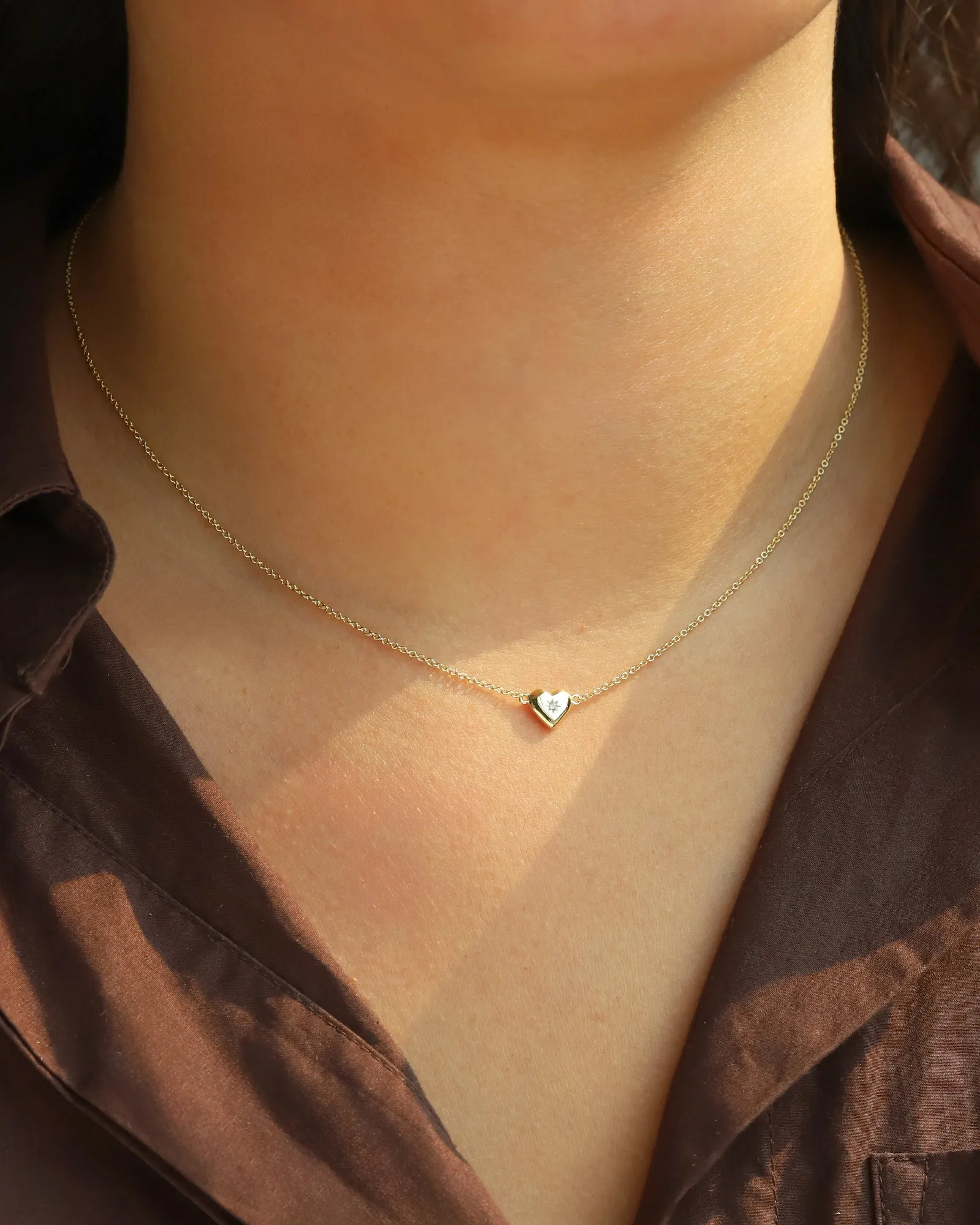 Heart Starburst CZ Necklace sold by Blue Ruby product image thumbnail 2