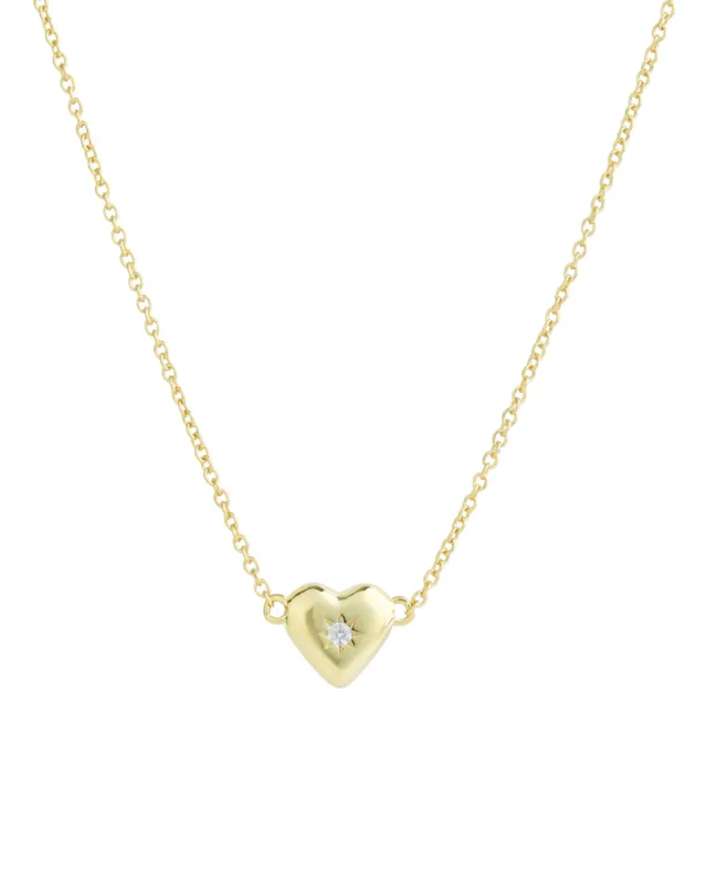 Heart Starburst CZ Necklace sold by Blue Ruby