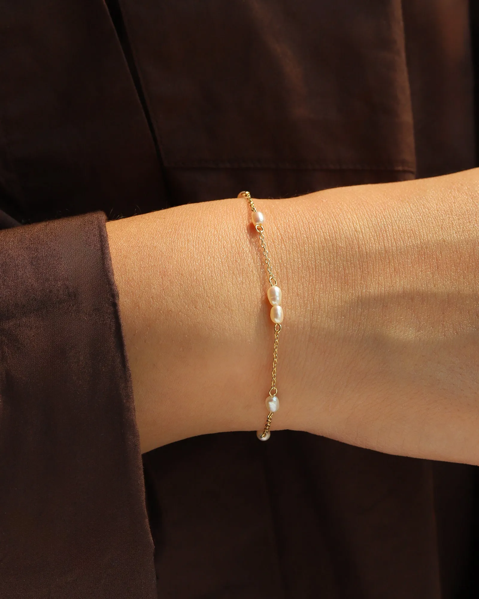 Multi Baroque Pearl Station Bracelet sold by Blue Ruby product image thumbnail 2